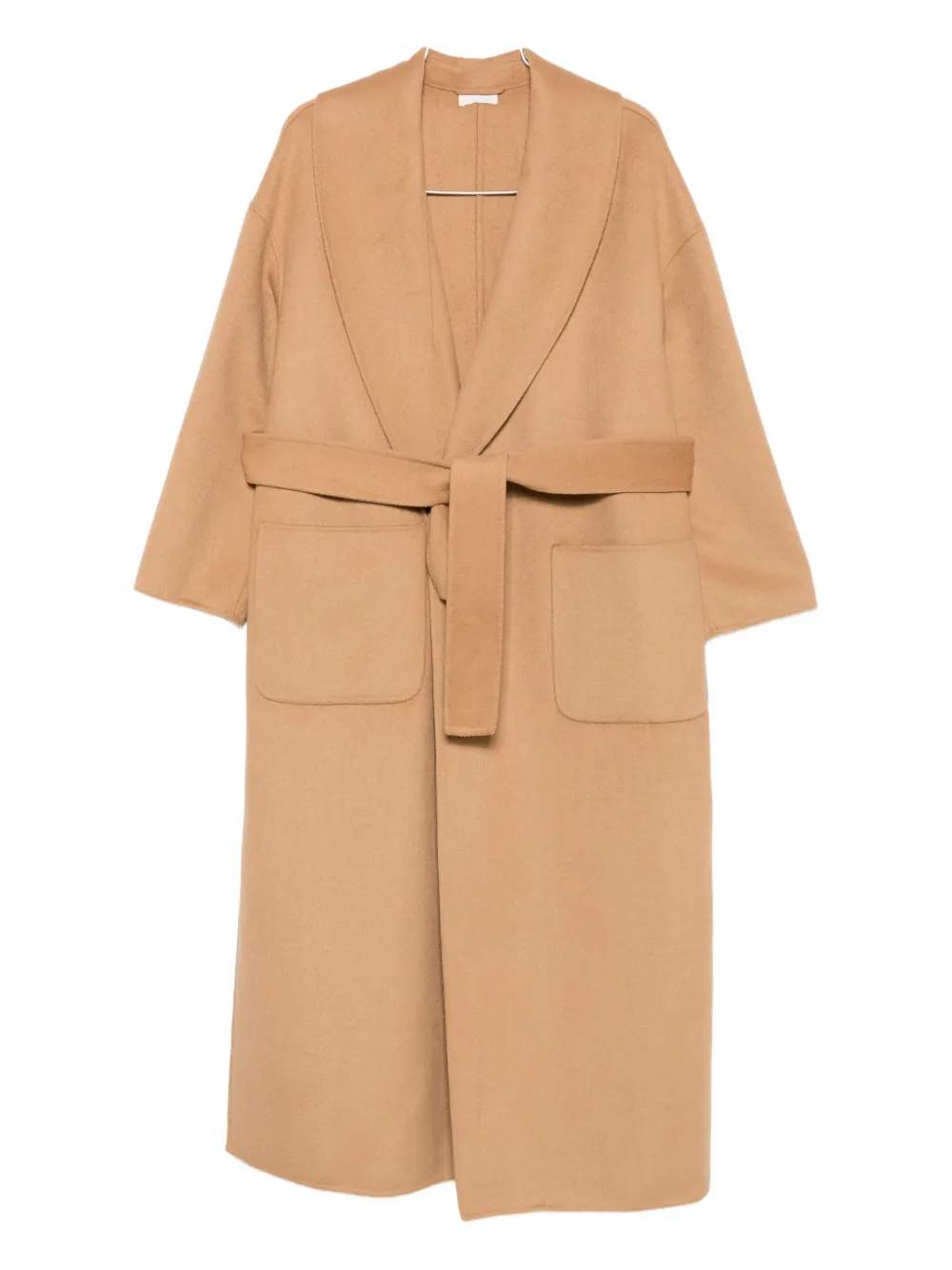 Liu •jo Belted Patch-pocket Coat In Neutral