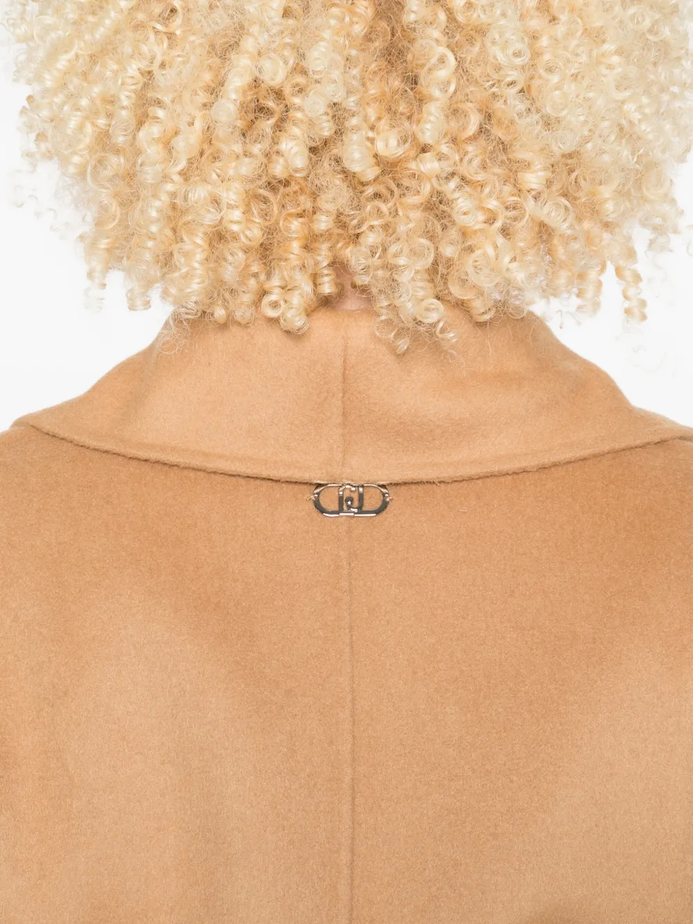 Liu •jo Belted Patch-pocket Coat In Neutral