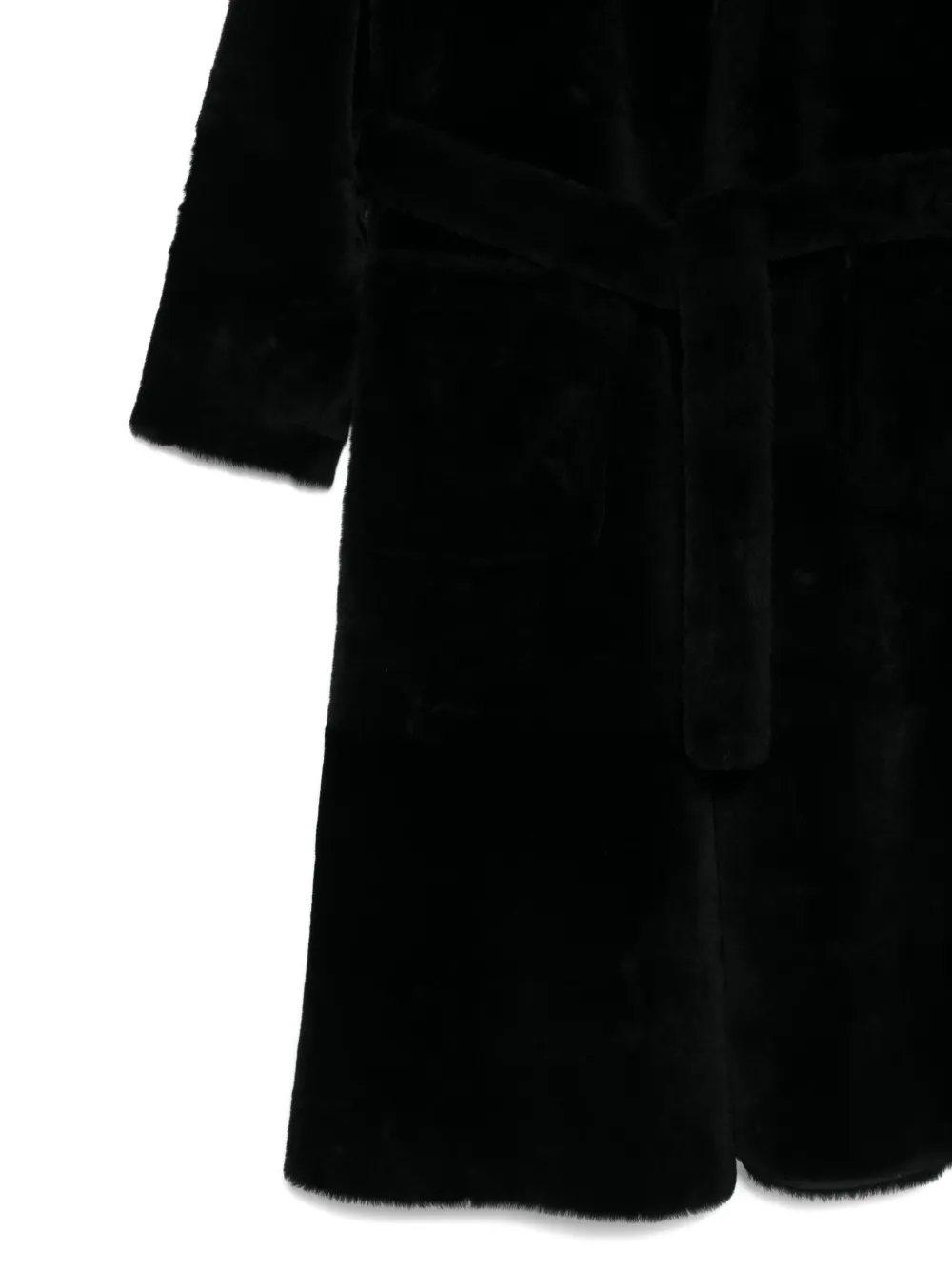 Liska Mantel met ceintuur Zwart