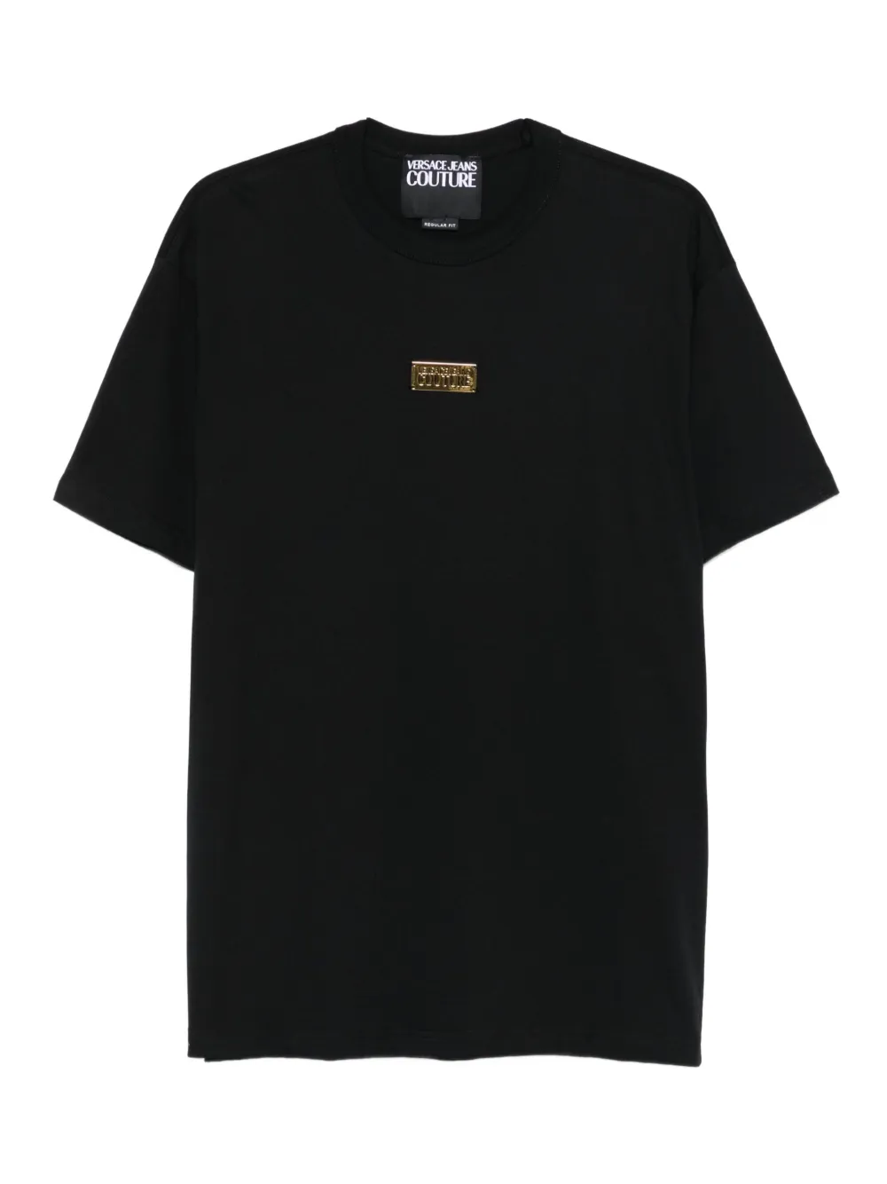 Versace Jeans Couture gold-plaque short-sleeve T-shirt | Black | Image 1