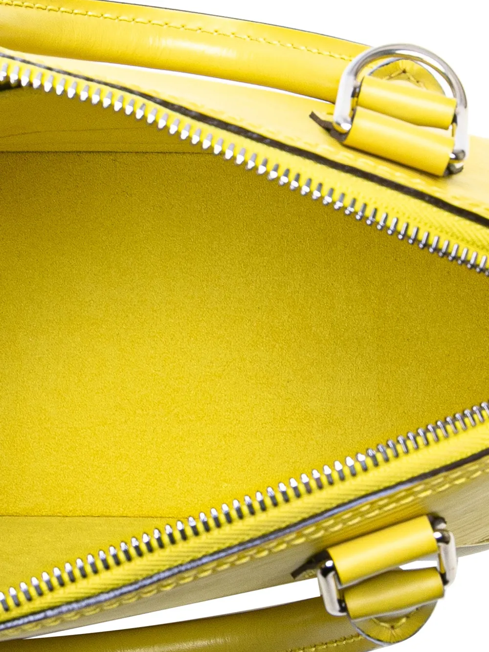 Pre-owned Louis Vuitton 2014 Epi Alma Bb Satchel In Yellow