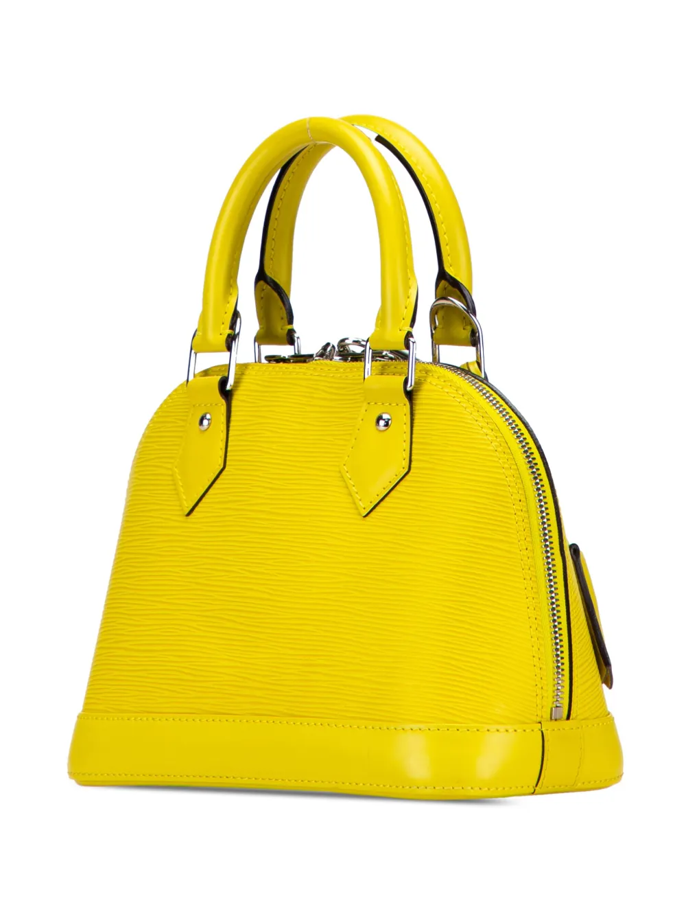 Pre-owned Louis Vuitton 2014 Epi Alma Bb Satchel In Yellow