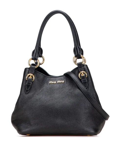 Miu Miu Pre-Owned 2010-2025 Goatskin Madras satchel