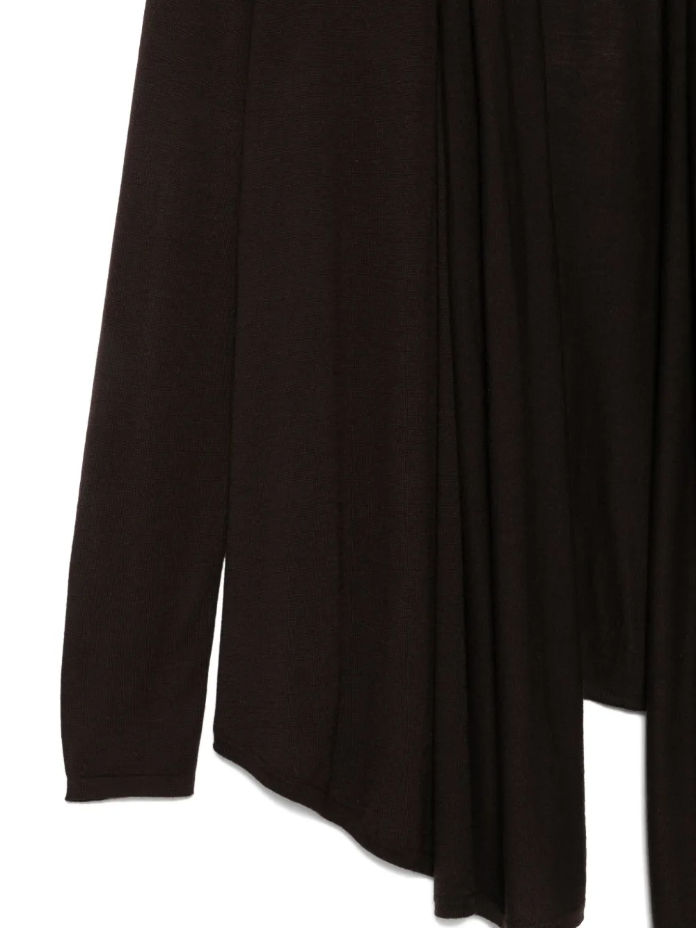 Petar Petrov Asymmetric Drape Cardigan In Brown