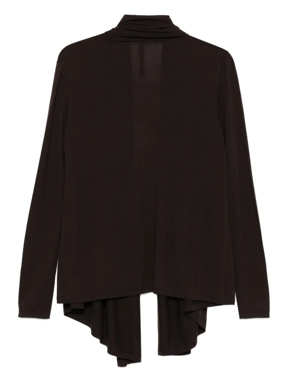 Petar Petrov Asymmetric Drape Cardigan In Brown