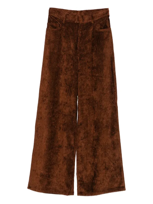 Petar Petrov Corduroy Wide-leg Trousers in Brown