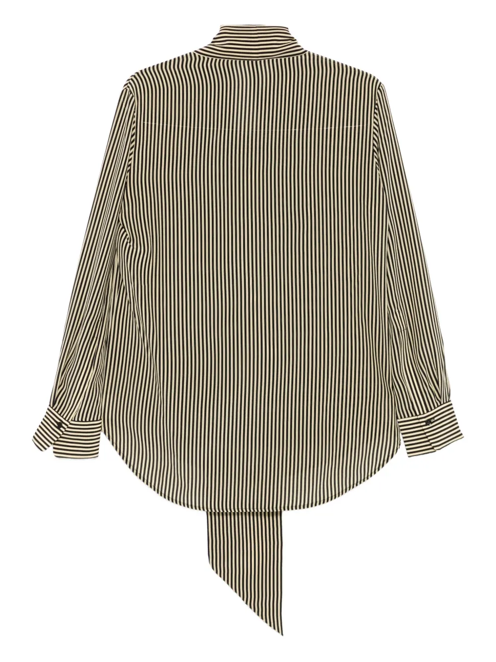 Petar Petrov Gestreepte blouse met gestrikte hals - Beige
