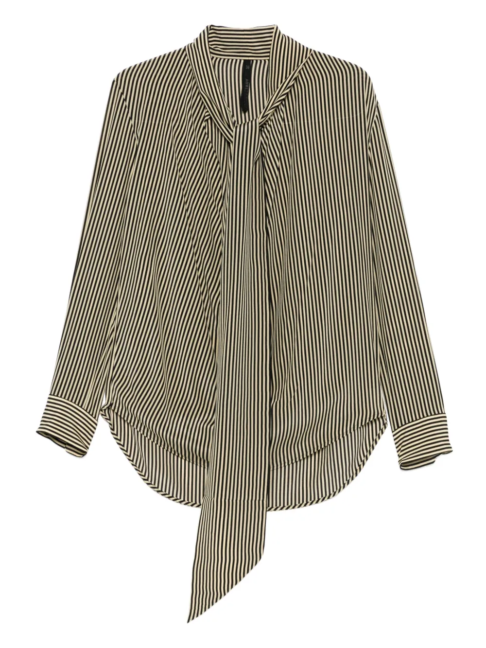 Petar Petrov stripe tie-neck blouse | Neutrals | Image 1