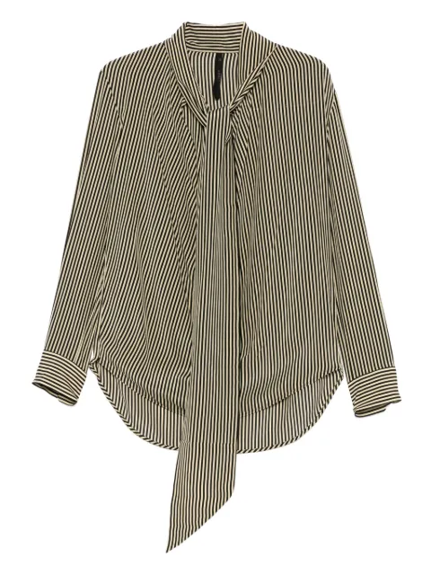 Petar Petrov stripe tie-neck blouse