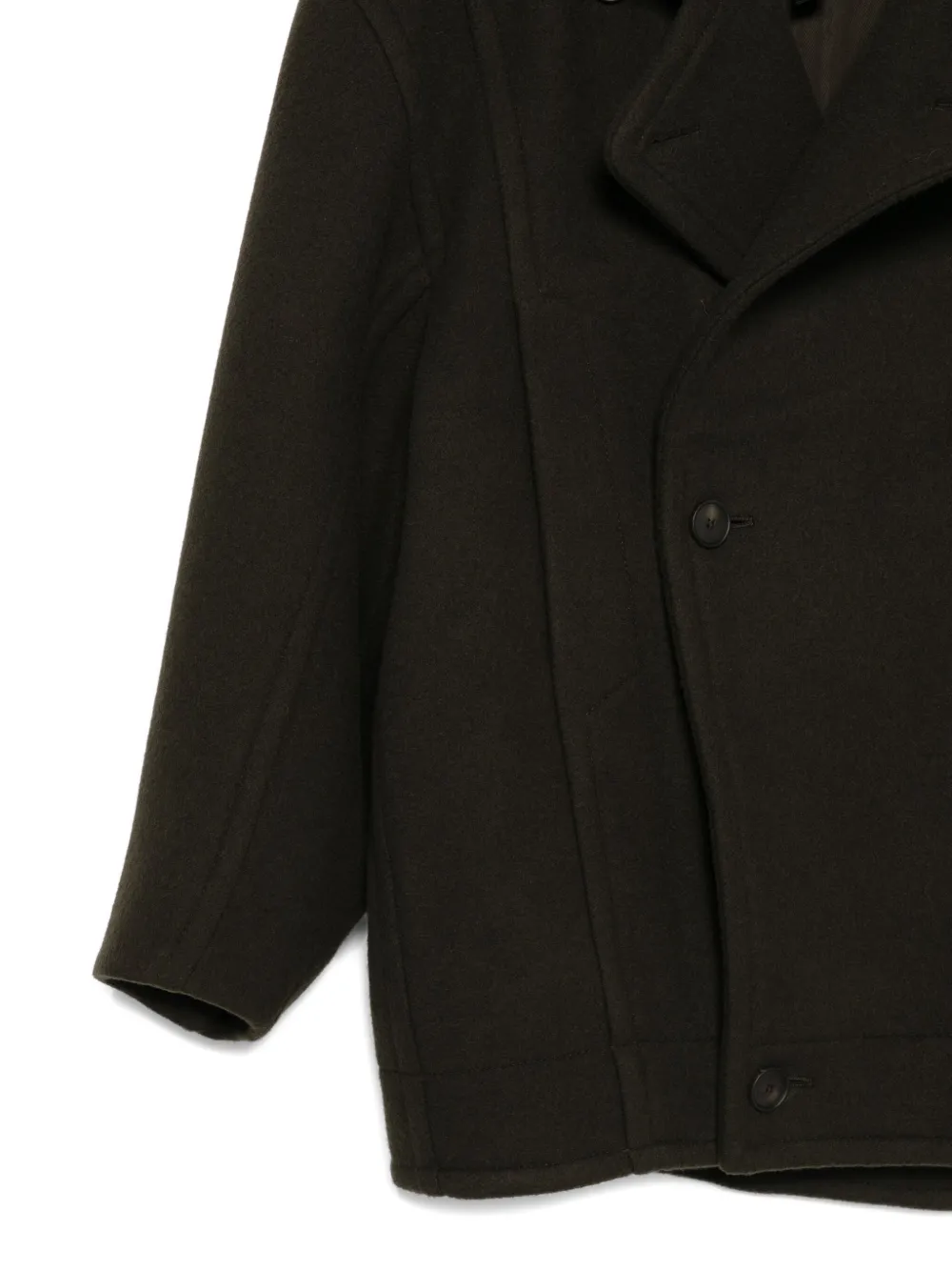 Petar Petrov Asymmetric Single-breasted Coat In Green