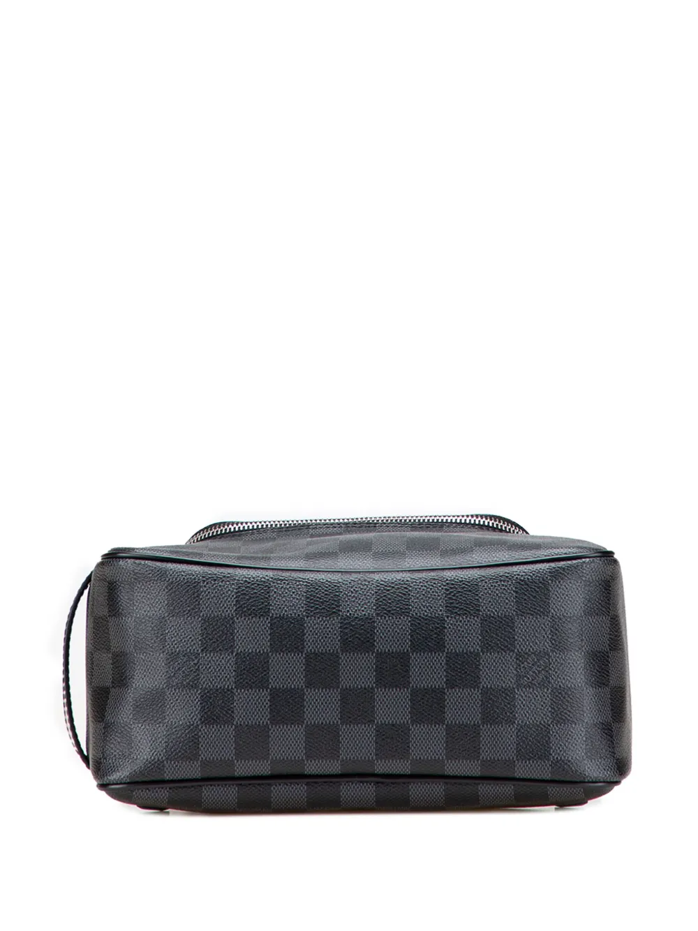 Pre-owned Louis Vuitton 2014 Damier Graphite Toiletry Pouch Clutch Bag In Black