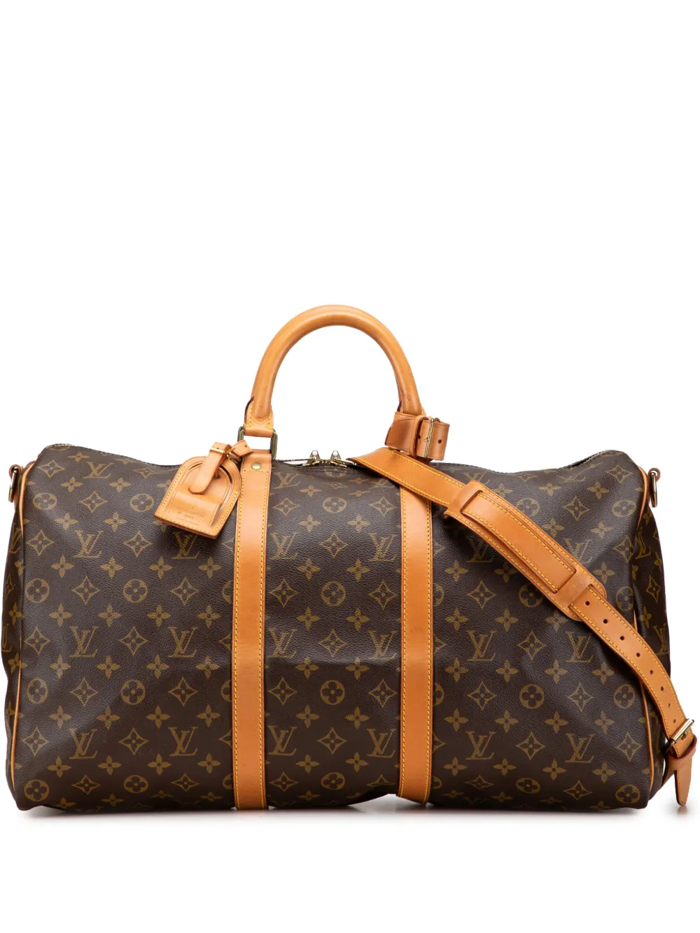 Louis Vuitton Pre-Owned 1991 モノグラム キーポル バンドリエール 50 ボストンバッグ - ブラウン Louis Vuitton Pre-Owned 1991 モノグラム キーポル バンドリエール 50 ボストンバッグ - ブラウン