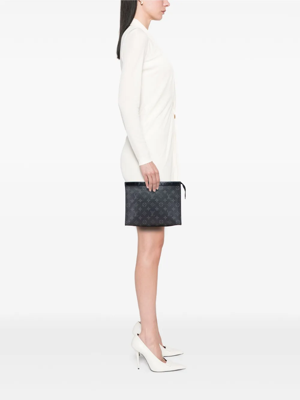 Louis Vuitton Pre-Owned 2016 Monogram Eclipse Pochette Voyage MM clutch bag | Pre-Owned | Image 2