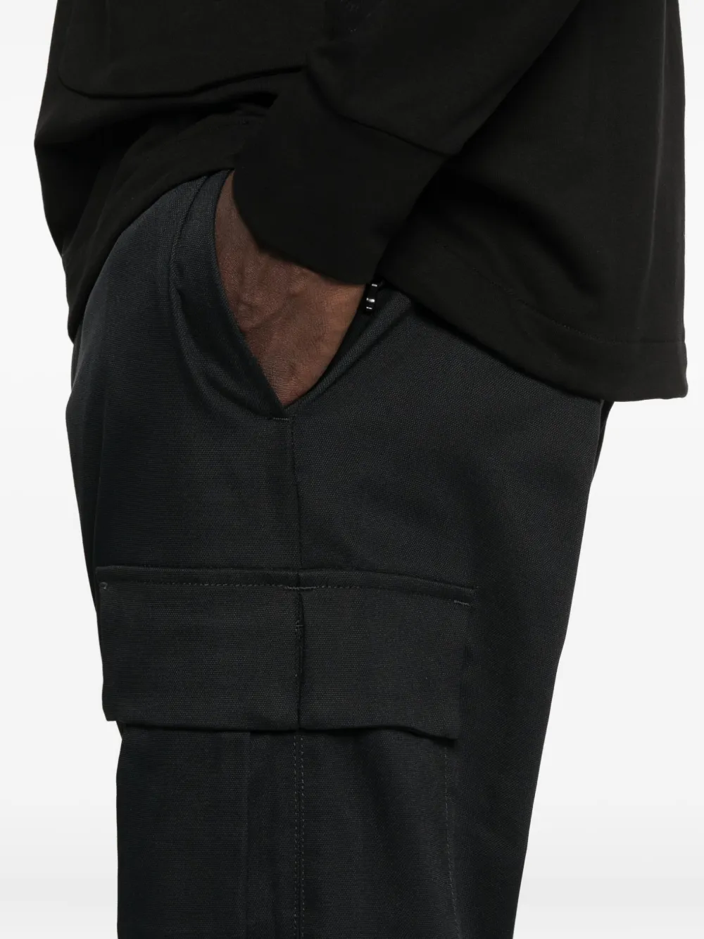 C.p. Company Cargo-pocket Trousers In Black
