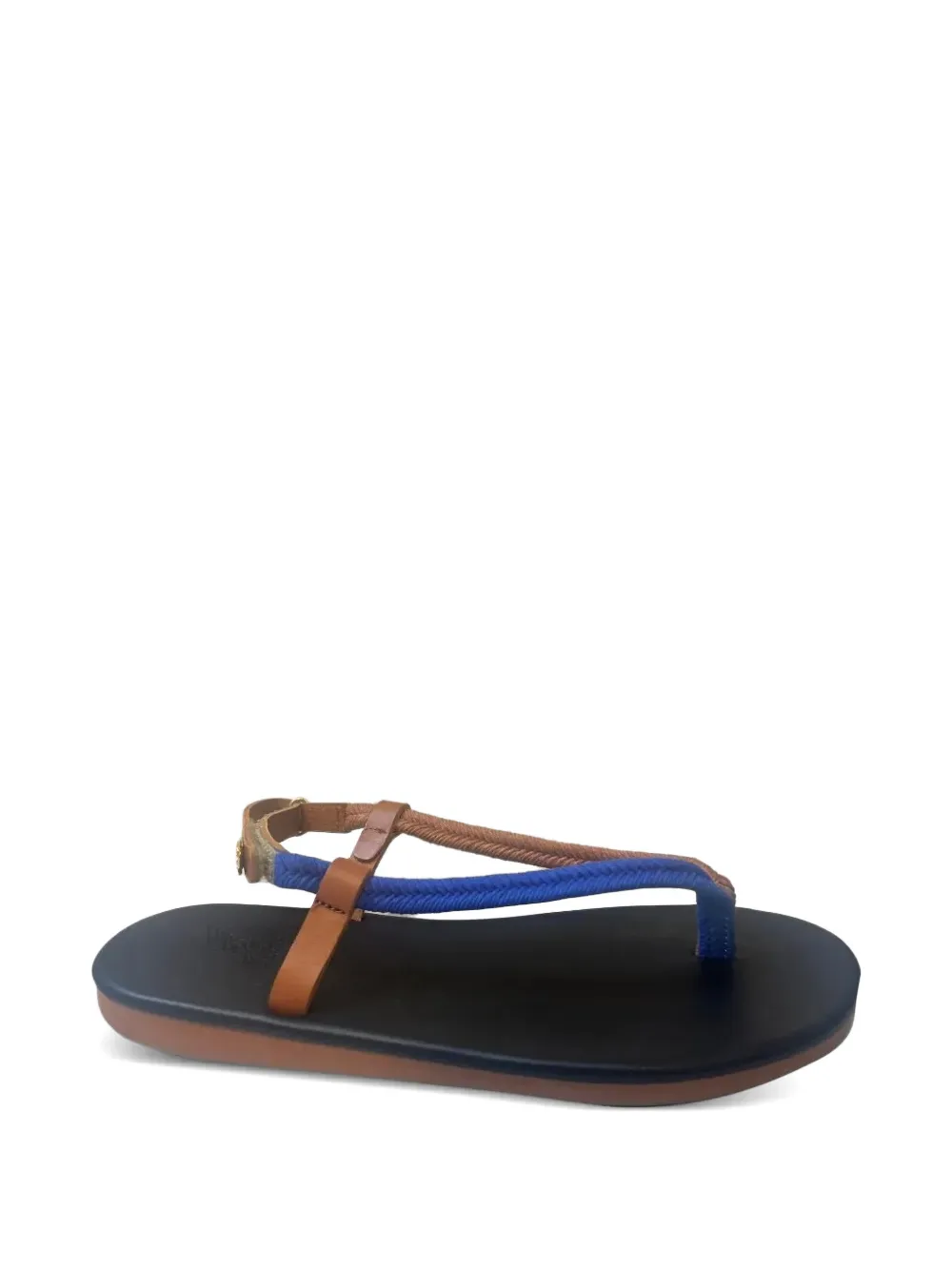 Ancient Greek Sandals Zoi leren sandalen met touw Zwart