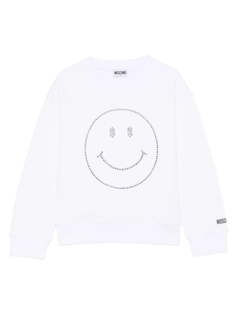 Moschino Kids crystal-embellished sweatshirt - White