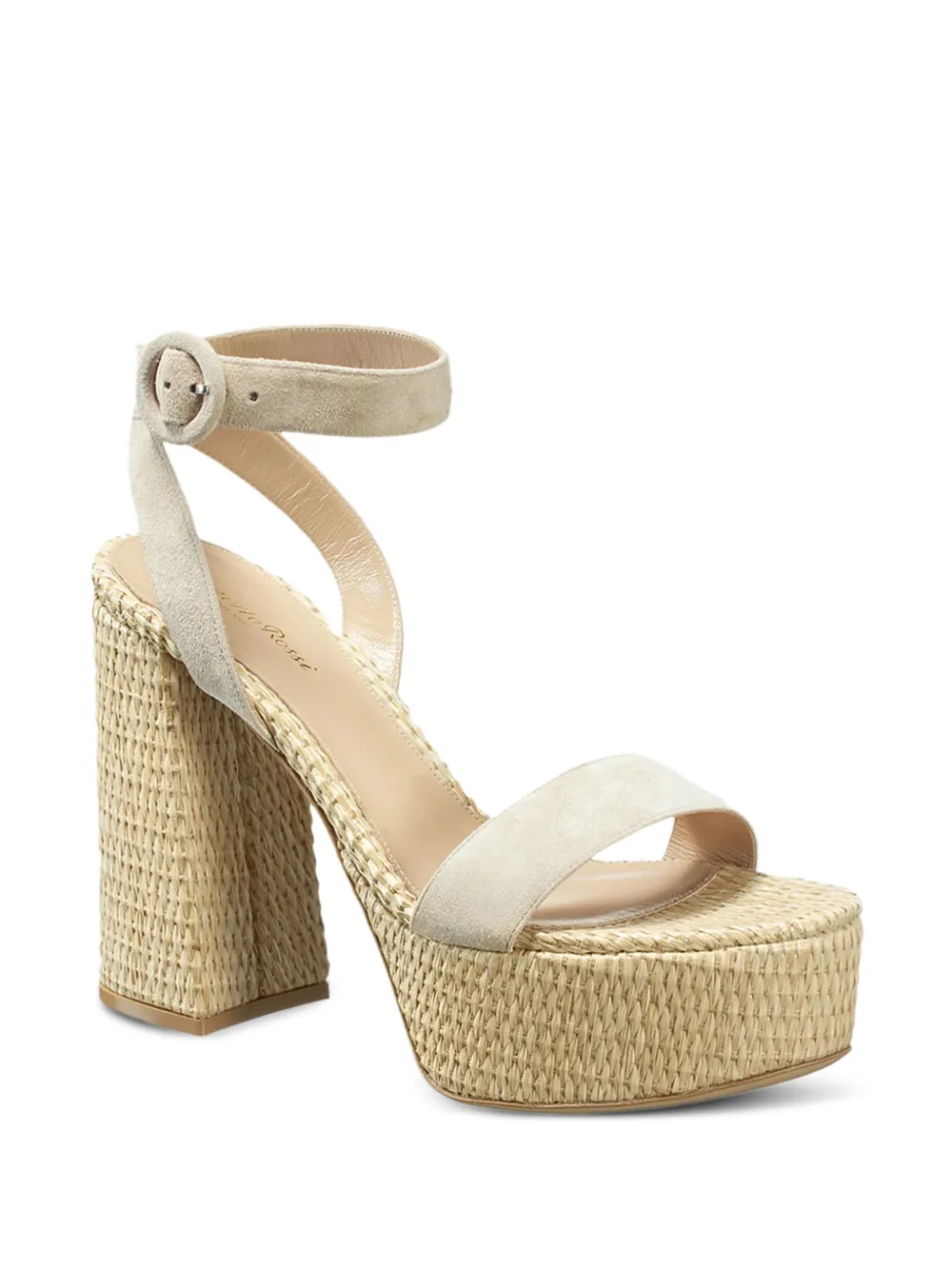 Gianvito Rossi woven platform sandals Beige