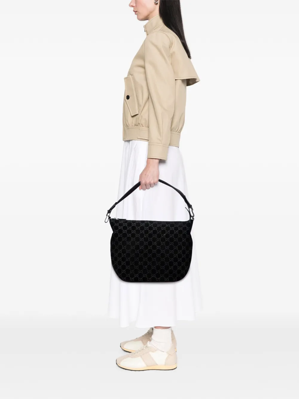 Gucci Pre-Owned 2000-2015 GG Suede hobo bag | Pre-Owned | Image 2