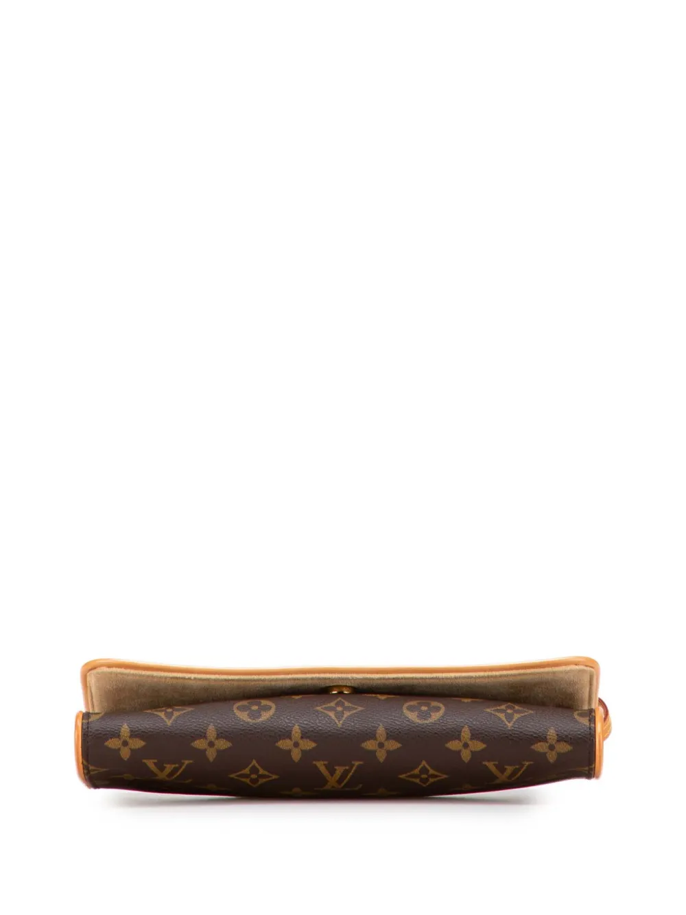 Pre-owned Louis Vuitton 2001-2025 Monogram Pochette Twin Gm Crossbody Bag In Brown