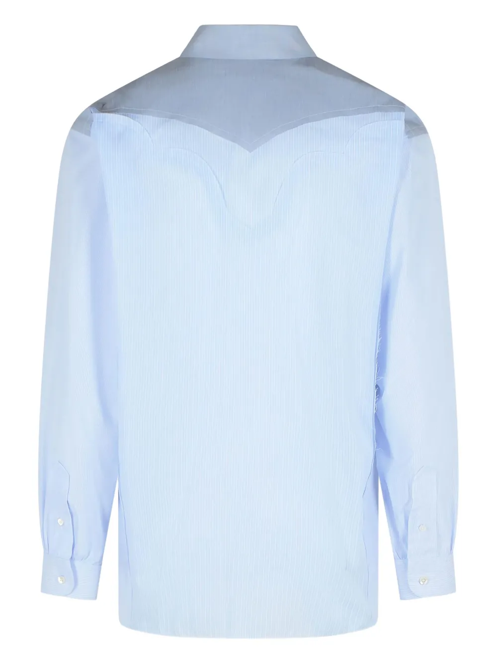 Maison Margiela Gestreept overhemd met vlakken - Blauw