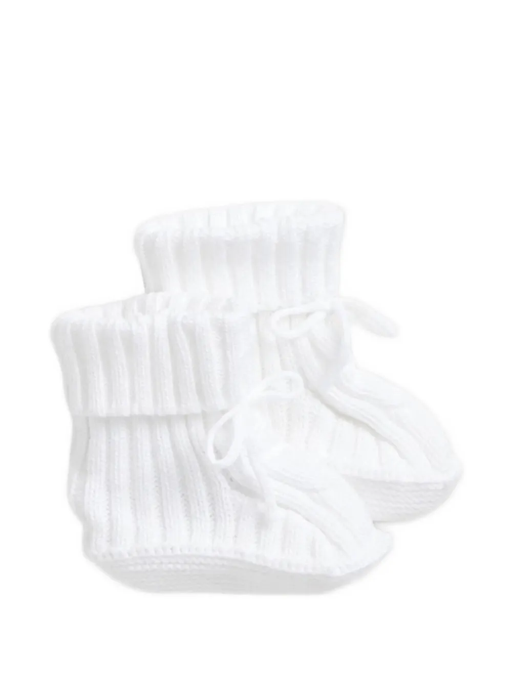 Polo Ralph Lauren Cable-knit Hat And Boot Set In White