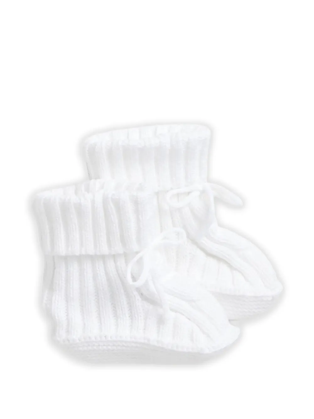 POLO RALPH LAUREN KIDS Kabelgebreide muts en laarzen Wit