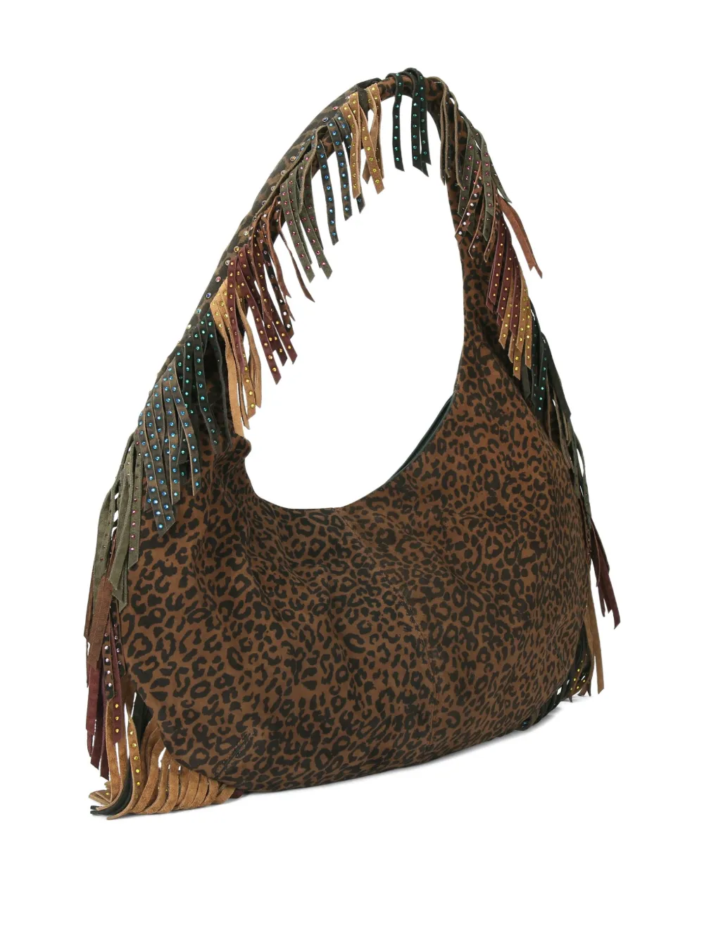 Kurt Geiger London Shoreditch Fringe Hobo Bag In Brown