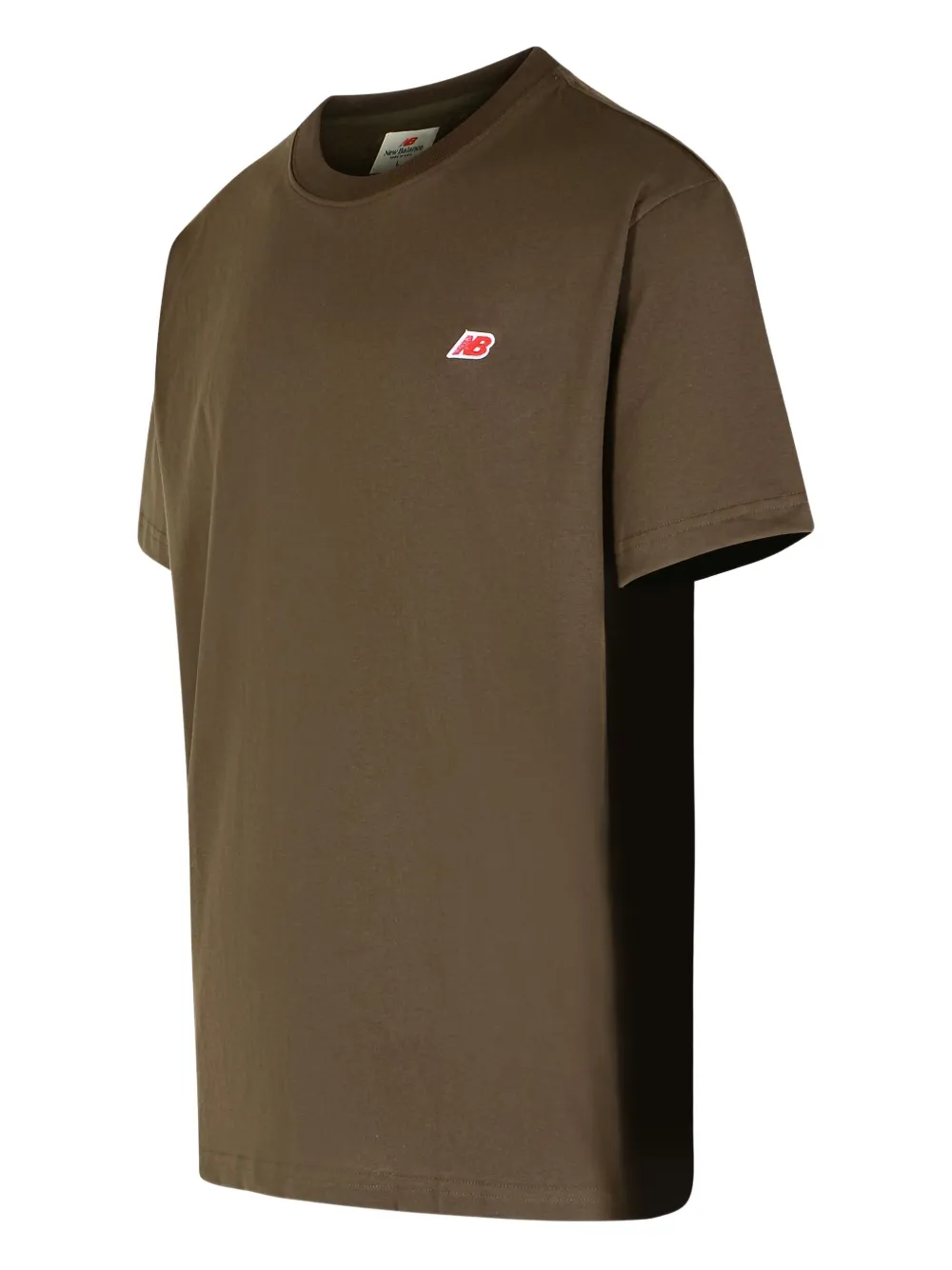 New Balance T-shirt met logopatch Bruin