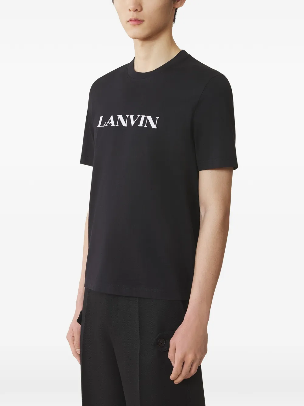 Lanvin Katoenen T-shirt met logoprint Zwart