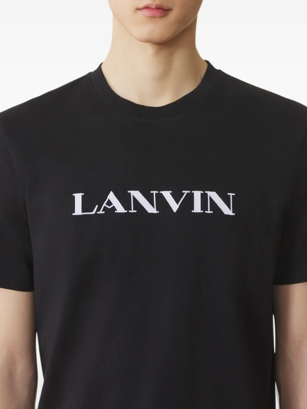 Lanvin Katoenen T-shirt met logoprint Zwart