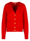 Bally cable-knit patch-pocket cardigan - Red