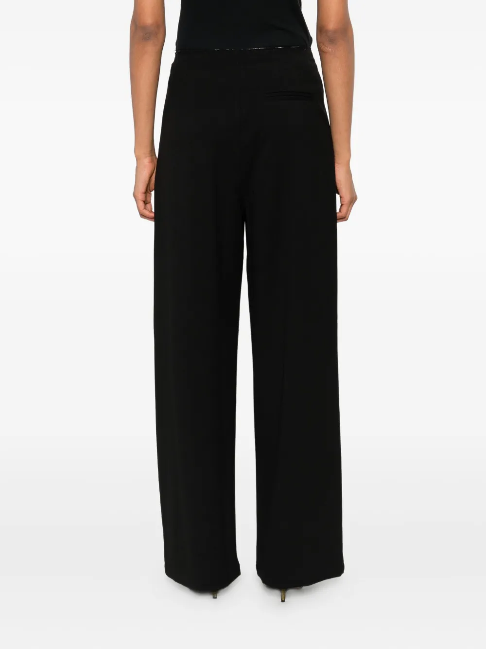 Eleh Pleated Pocket Trousers In Black