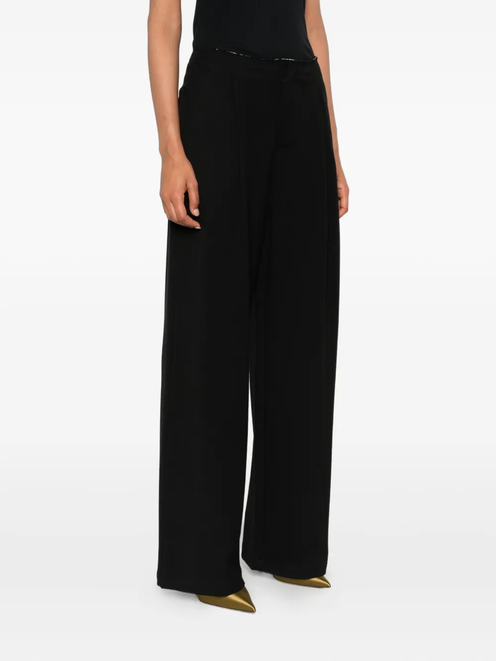 Eleh Pleated Pocket Trousers In Black