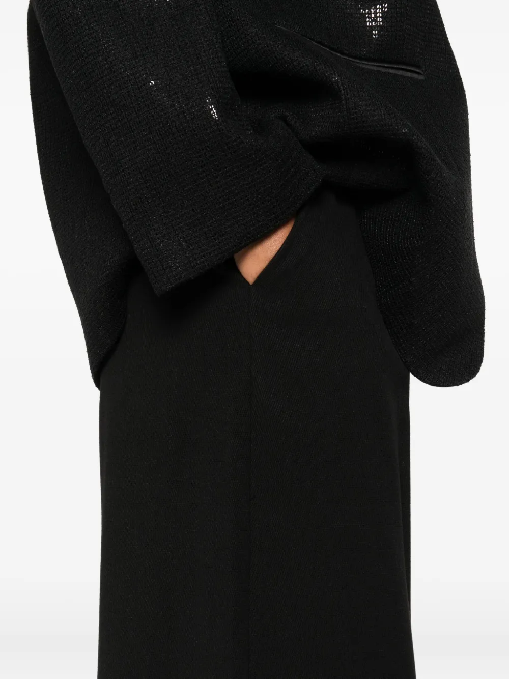 Eleh Pleated Pocket Trousers In Black