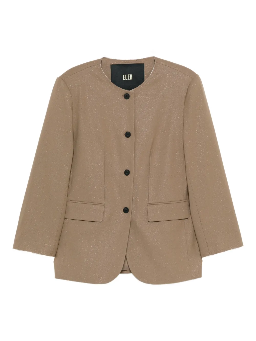 Eleh frayed-sleeve blazer | Brown | Image 1