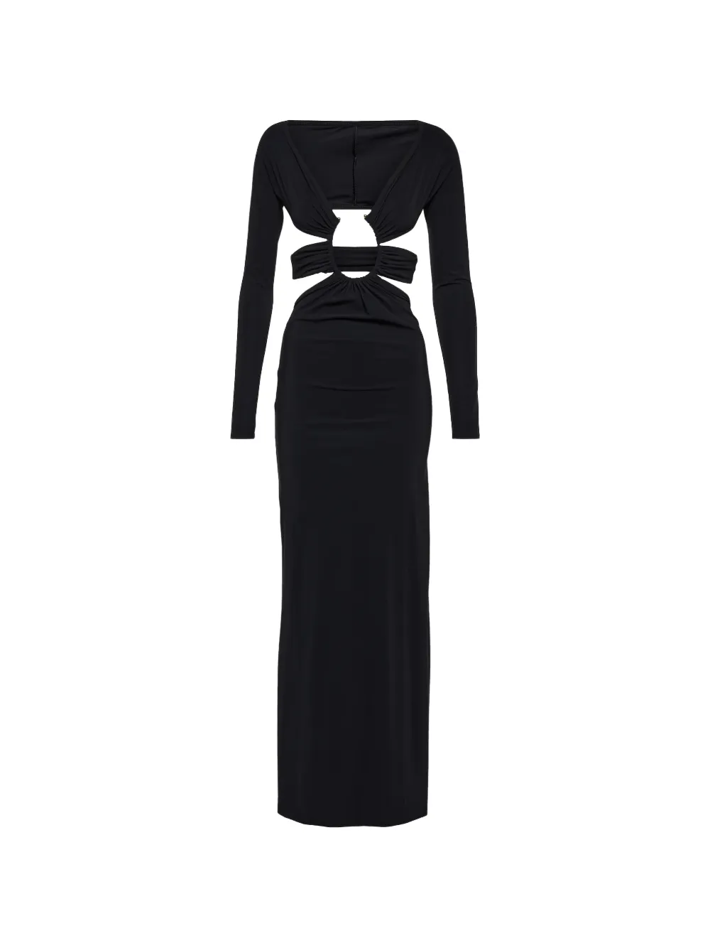 Christopher Esber cut-out ruched maxi dress - Nero