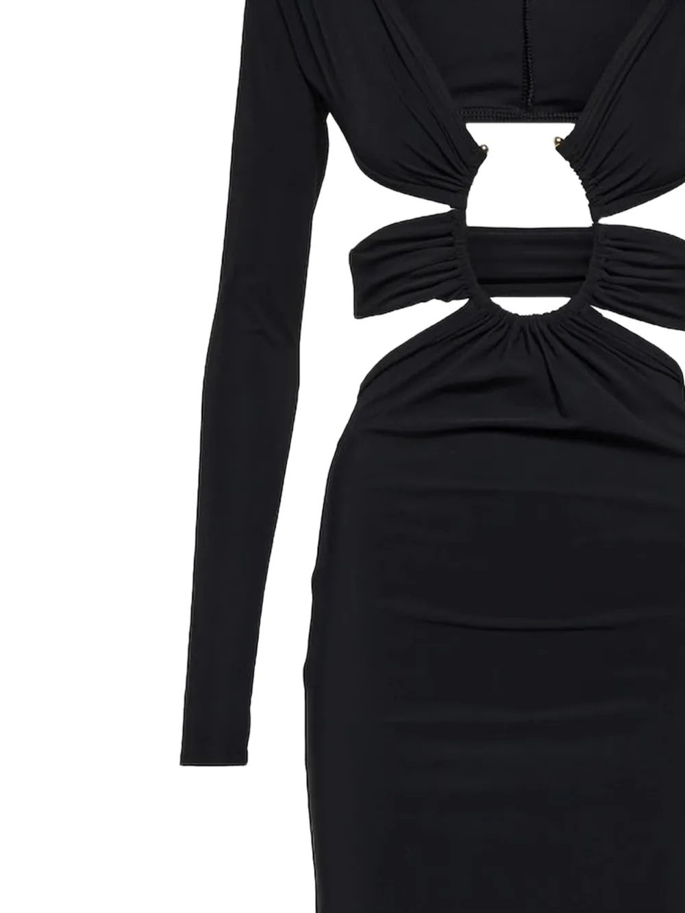 Christopher Esber Maxi-jurk met ruches Zwart