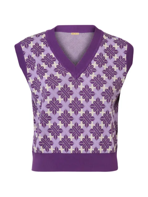 Dodo Bar Or patterned V-neck vest