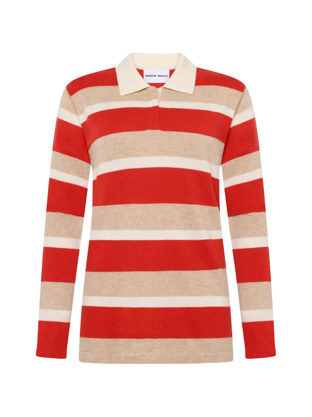 Emerson Renaldi striped polo top - Rosso