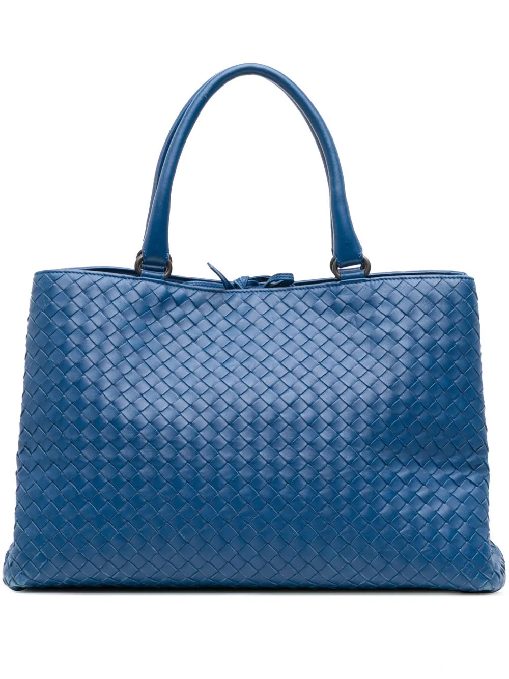 Bottega Veneta Pre-Owned 2012-2025 ナッパ イントレチャート ミラノ トートバッグ - ブルー Bottega Veneta Pre-Owned 2012-2025 ナッパ イントレチャート ミラノ トートバッグ - ブルー