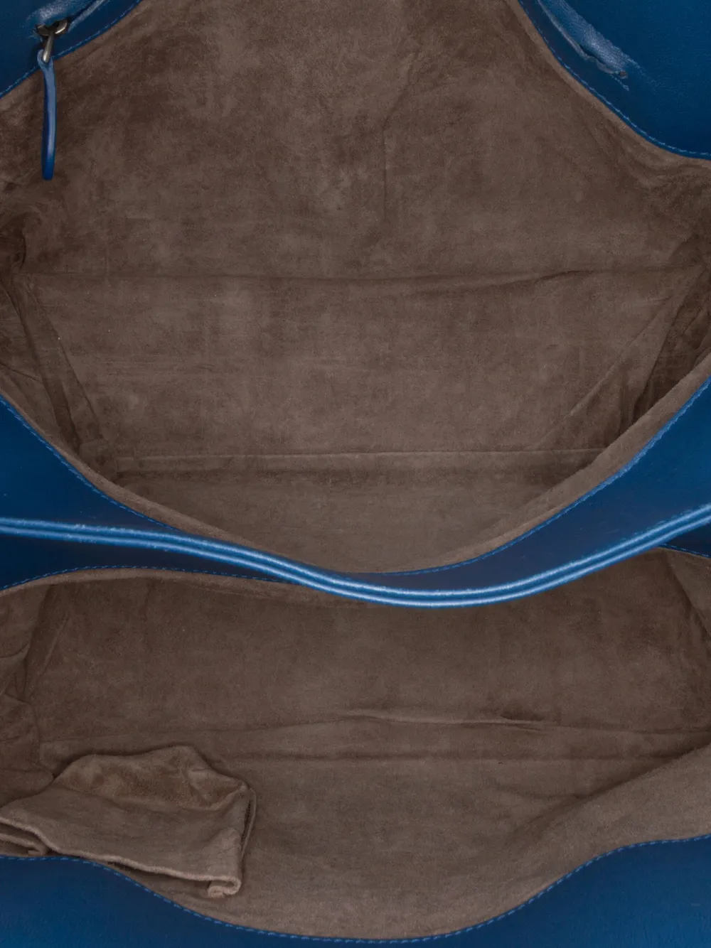 Pre-owned Bottega Veneta 2012-2025 Nappa Intrecciato Milano Tote Bag In Blue