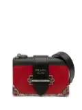 Prada Pre-Owned 2016-2025 Saffiano Trimmed City Calf Crystal Cahier crossbody bag - Red