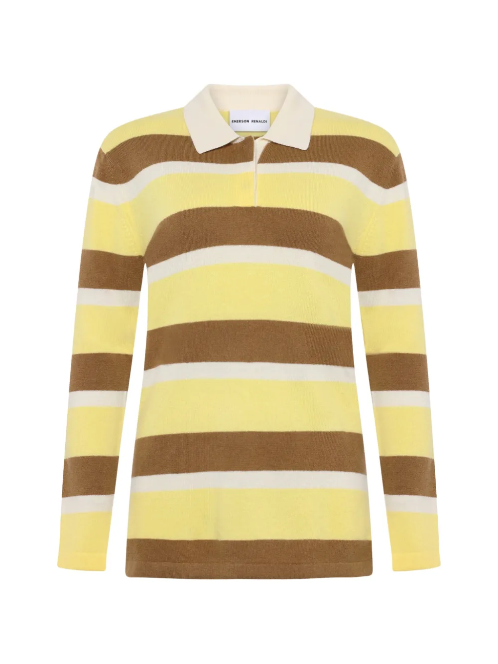 Emerson Renaldi striped polo top - Gelb