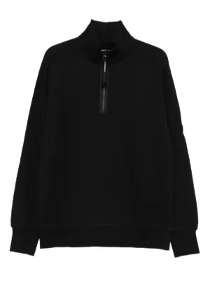 c.p company ジップアップスウェット C.P. Company ジップアップ スウェットシャツ | ブラック | FARFETCH JP