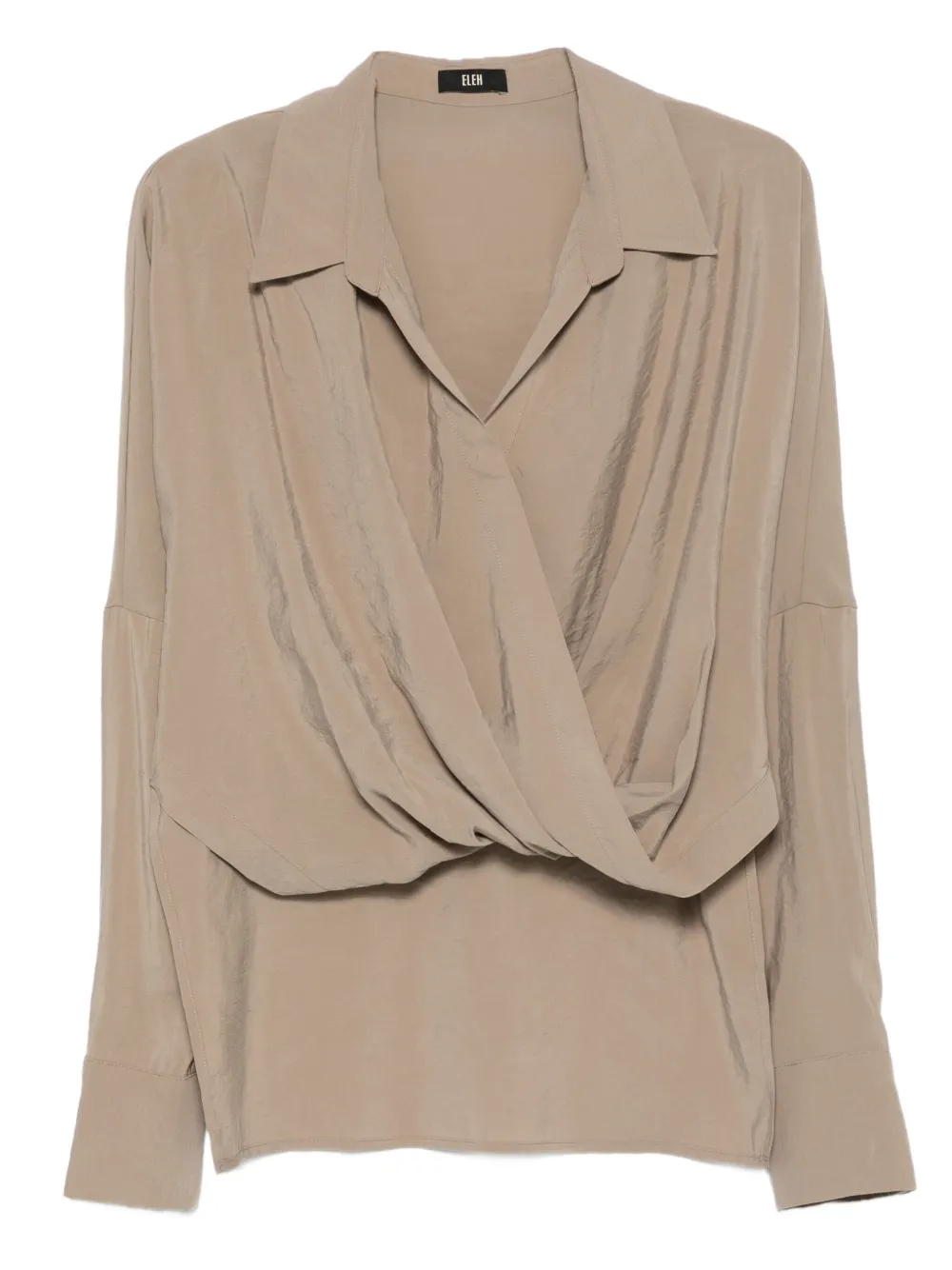 Eleh wrap-effect cotton blouse | Neutrals | Image 1