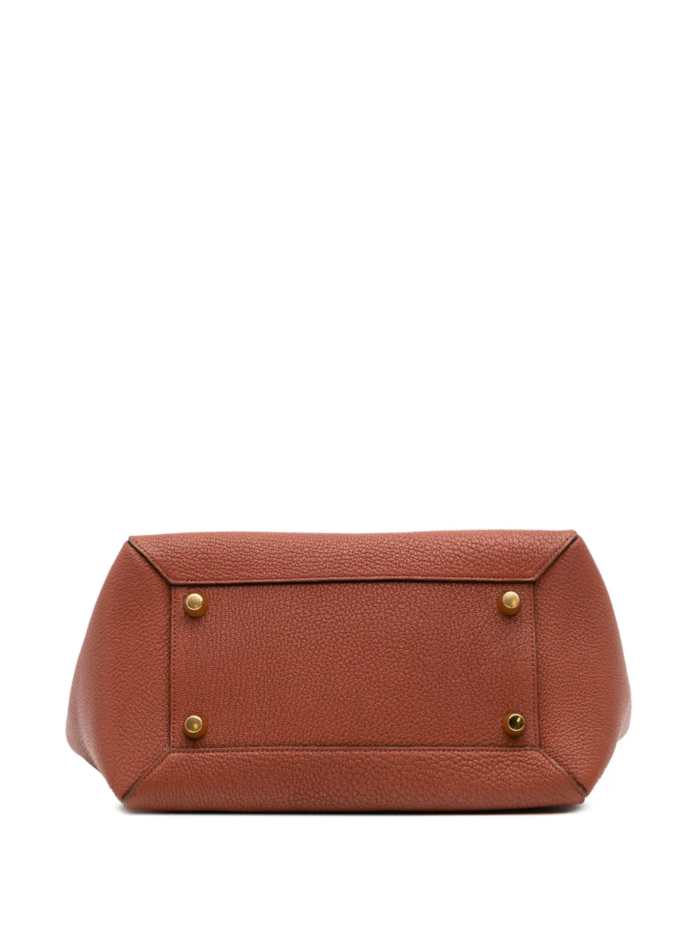 Pre-owned Celine 2015 Mini Goatskin Belt Bag Satchel In Brown