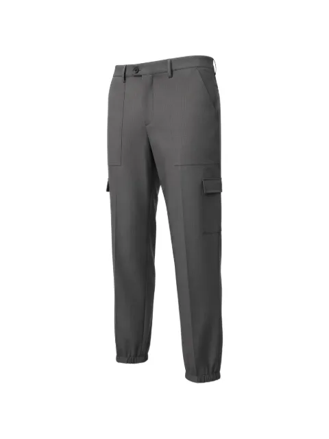 Black Label patch-pocket elasticated-cuff cargo pants
