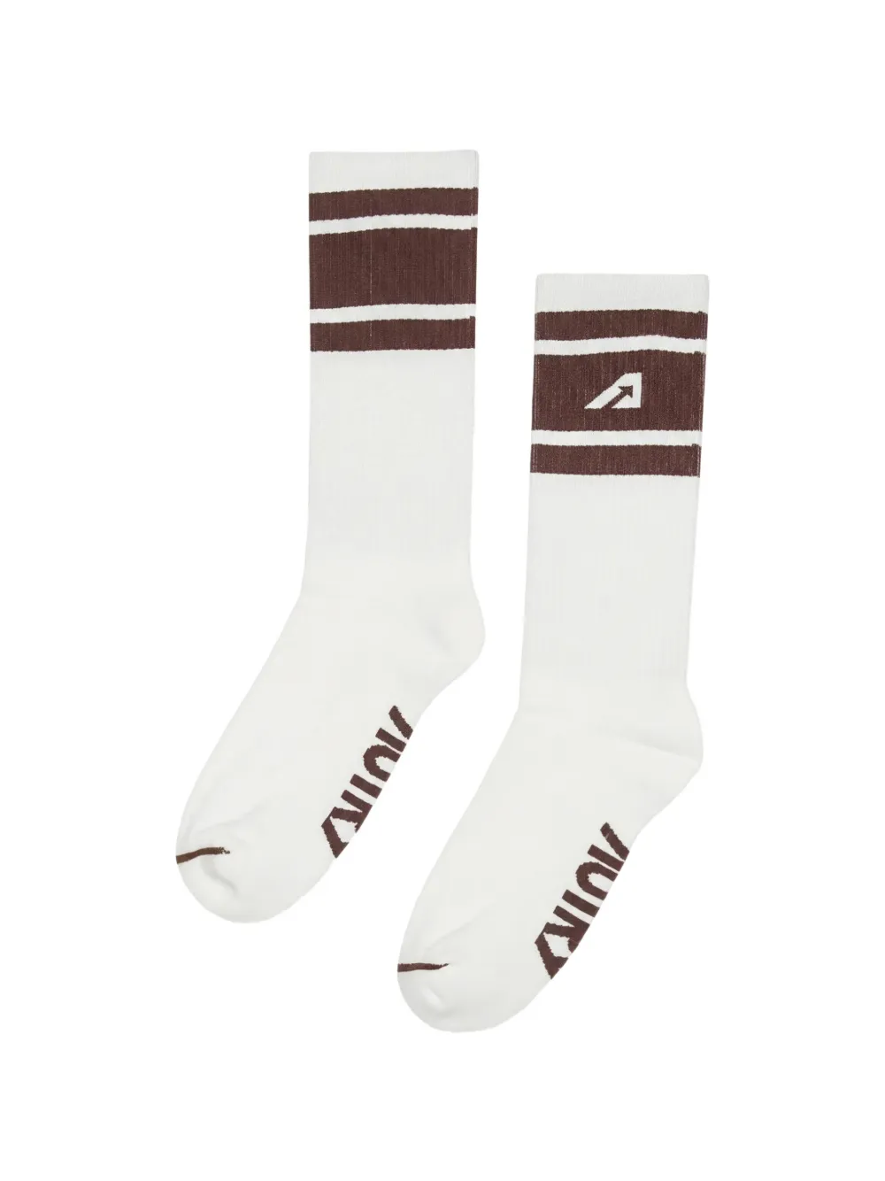 Autry stripe-detail logo socks · S