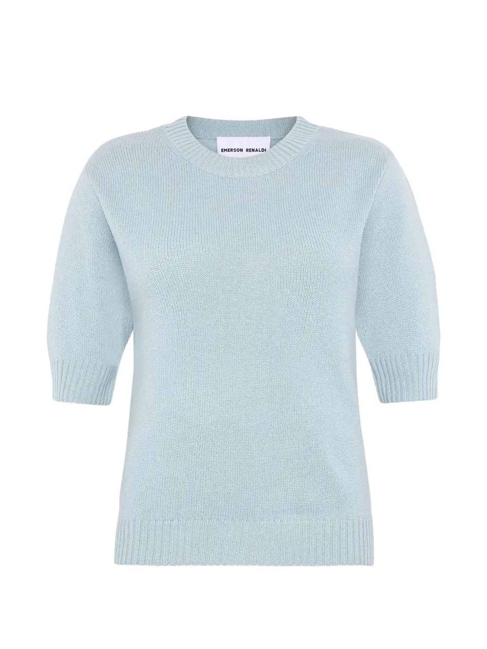 Emerson Renaldi ribbed-trim short-sleeve sweater - Blu