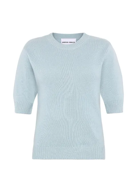 Emerson Renaldi ribbed-trim short-sleeve sweater
